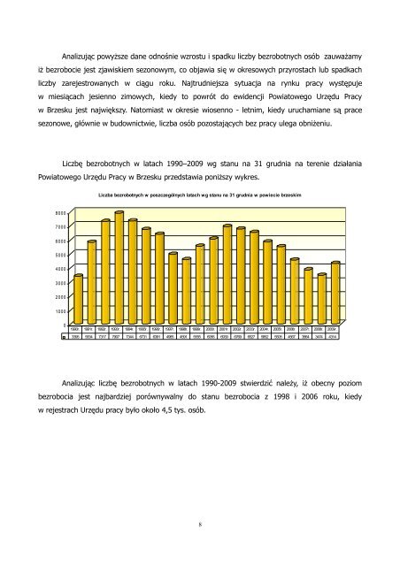 Informacja o sytuacji na rynku pracy za 2009 r. - Brzesko, UrzÄd ...