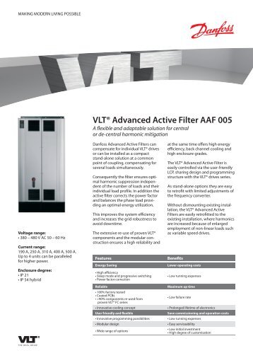 VLT® Advanced Active Filter AAF 005 - Danfoss