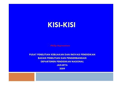 Kisi-Kisi Studi Eksplorasi Research and Development (Kegiatan ...
