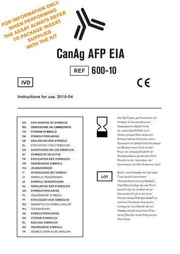 canag afp eia - full package insert - Fujirebio Diagnostics, Inc.