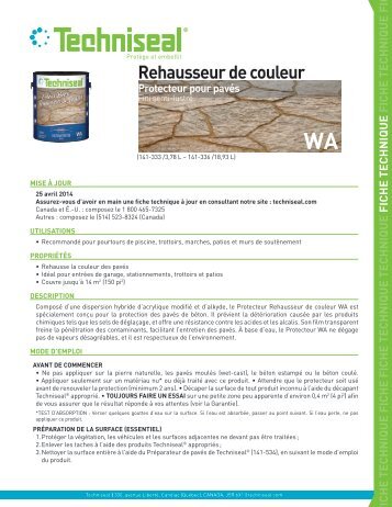 Rehausseur de couleur WA - Techniseal