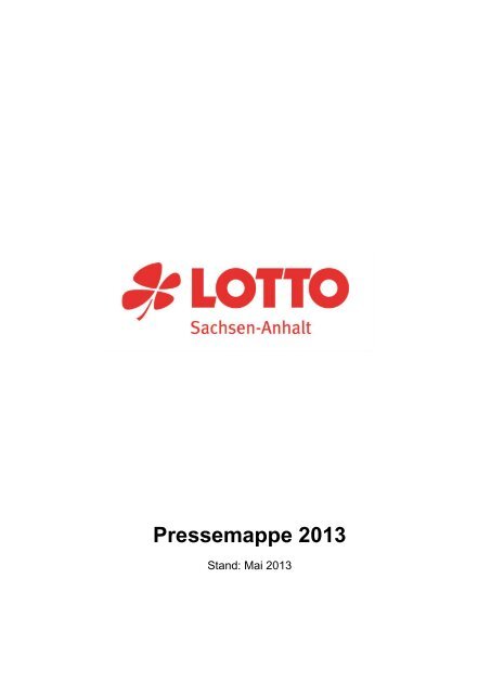 Pressemappe 2013 - Lotto Sachsen-Anhalt