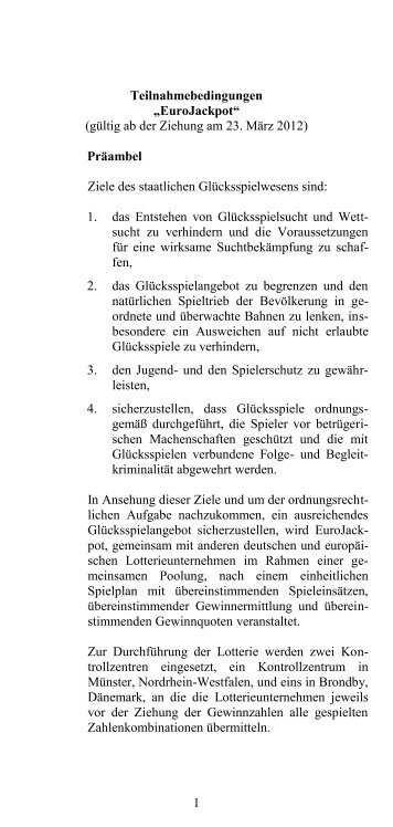 1 Teilnahmebedingungen - Lotto Sachsen-Anhalt