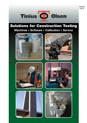 Solutions for Construction Testing Catalog - Tinius Olsen