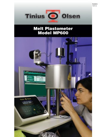 Melt Plastometer Model MP600 - Anamet.cz