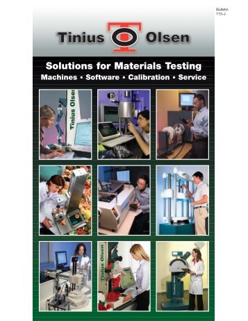 Solutions for Material Testing - Tinius Olsen