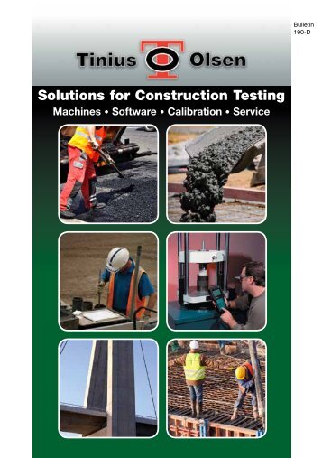 Bulletin 190 Civil Engineering Testing Equipment - Tinius Olsen