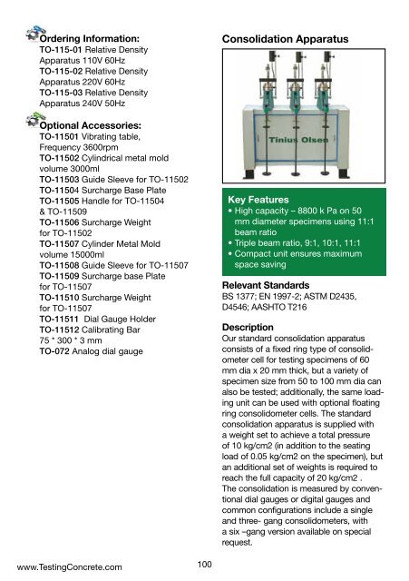 Bulletin 190 Civil Engineering Testing Equipment - Tinius Olsen