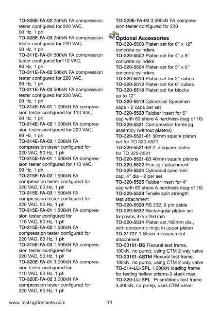 Bulletin 190 Civil Engineering Testing Equipment - Tinius Olsen