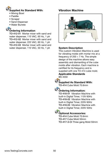 Bulletin 190 Civil Engineering Testing Equipment - Tinius Olsen