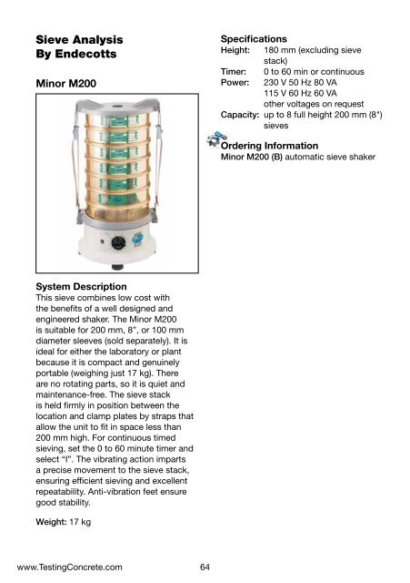 Bulletin 190 Civil Engineering Testing Equipment - Tinius Olsen