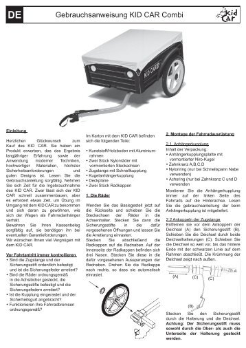 Gebrauchsanweisung KID CAR Combi