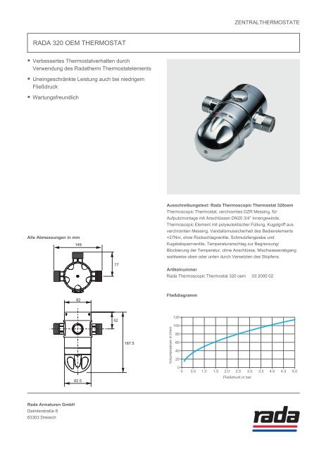 RADA 320 OEM THERMOSTAT - rada-nl.com