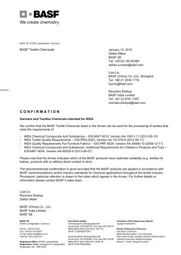 IKEA Chemical Compounds And Substances - the Performance ...