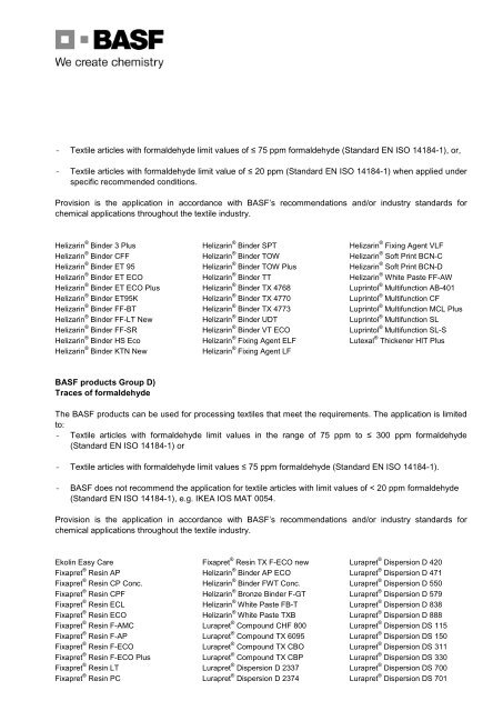 IKEA Chemical Compounds And Substances - the Performance ...