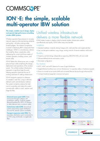 ION -E: the simple, scalable multi-operator IBW solution