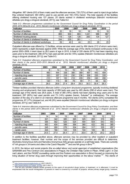 The Czech Republic Annual Report 2010 Drug ... - Drogy-info.cz