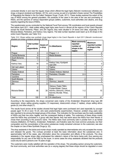 The Czech Republic Annual Report 2010 Drug ... - Drogy-info.cz