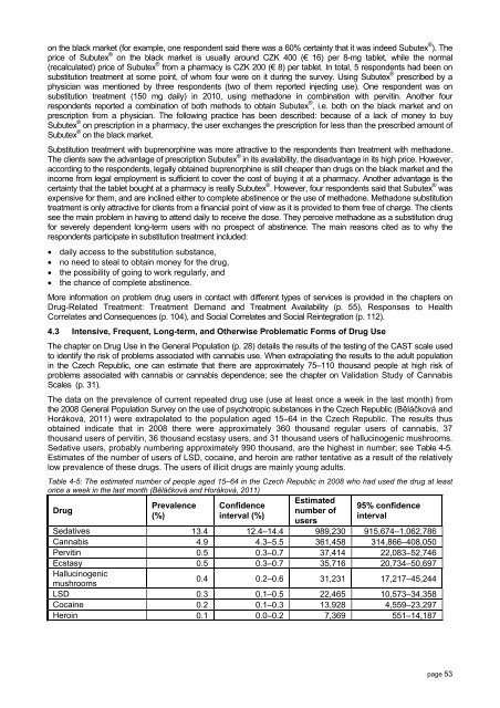 The Czech Republic Annual Report 2010 Drug ... - Drogy-info.cz