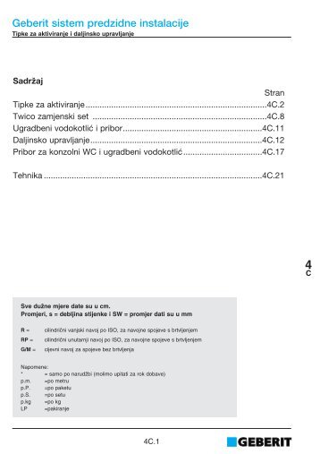 Geberit sistem predzidne instalacije - Delta Term