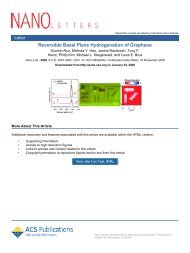 Reversible Basal Plane Hydrogenation of Graphene - Columbia ...