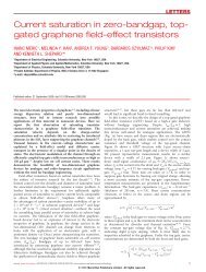 Current saturation in zero-bandgap, top- gated graphene field-effect ...