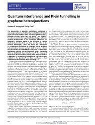 Quantum interference and Klein tunnelling in graphene - Columbia ...