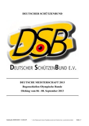 Ergebnisse - Deutscher SchÃ¼tzenbund eV