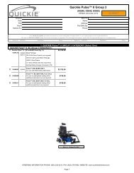 Pulse 6 Order Form - Quickie-Wheelchairs.com