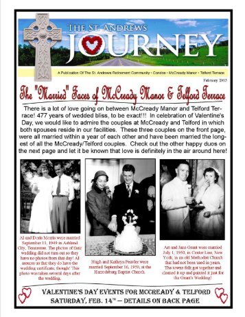 St. Andrews Place Retirement Community February Newsletter