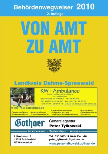 Behördenwegweiser 2010 - Landkreis Dahme-Spreewald