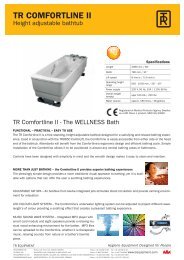 TR COMFORTLINE II - Product leaflet - TR Equipment