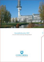Geschäftsbericht 2007 Concordia ... - Concordia Versicherungsgruppe
