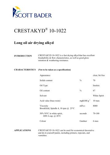 Data Sheet Crestakyd 10-1022 - Scott Bader