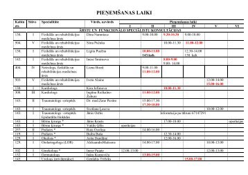 pienemsanas laiki lb - Vaivari