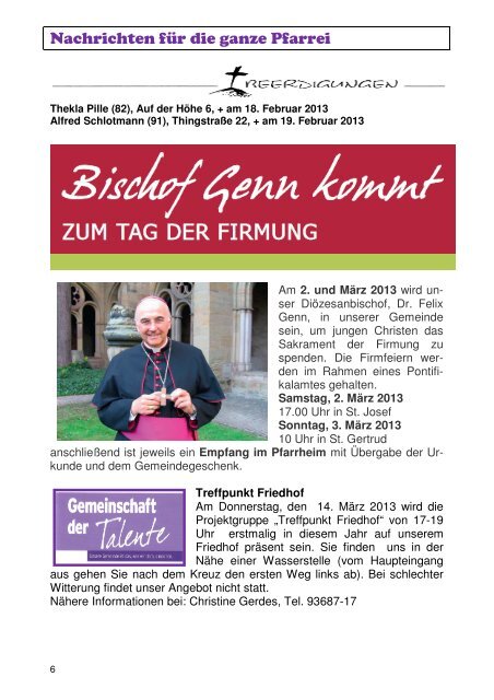 Pfarrnachrichten vom 3. MÃ¤rz 2013 - Katholische Kirchengemeinde ...