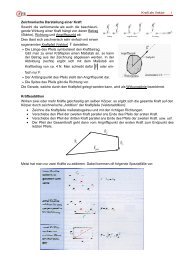 Kraft als Vektor - Feuerbachers-matheseite.de