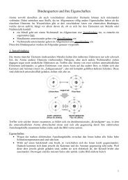 Bindungsarten und ihre Eigenschaften - Feuerbachers-matheseite.de