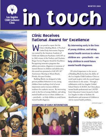 2004, Winter - Los Angeles Child Guidance Clinic