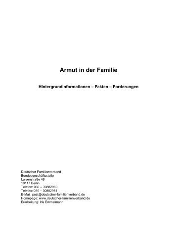 Armut in der Familie - Deutscher Familienverband