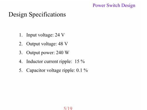 Boost Converter Design