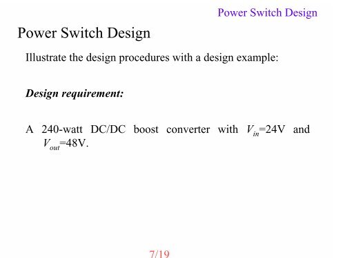 Boost Converter Design