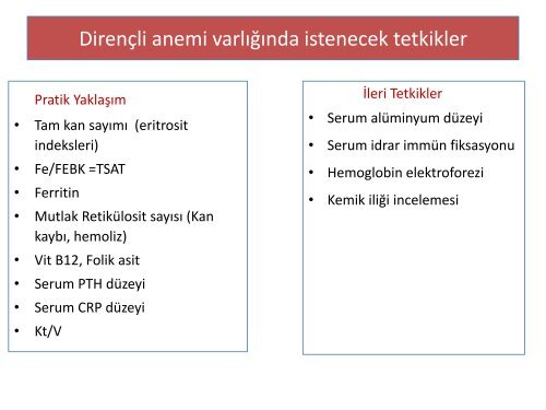 olgularla direnÃ§li aneminin yÃ¶netimi