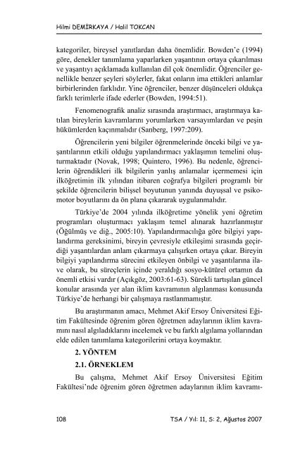 Turkish Journal of Social Research - Eski Sayılar - Türkiye Sosyal ...