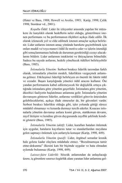 Turkish Journal of Social Research - Eski Sayılar - Türkiye Sosyal ...