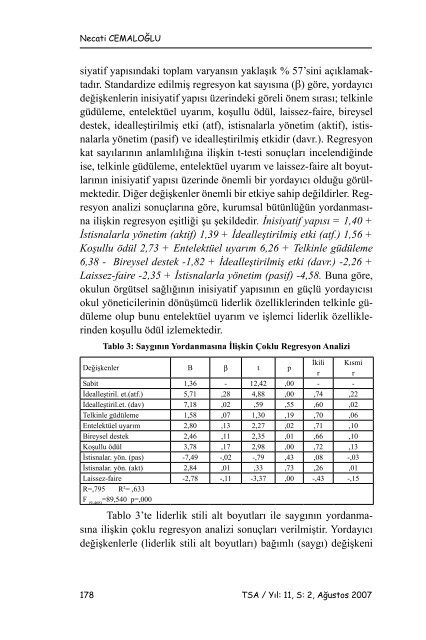 Turkish Journal of Social Research - Eski Sayılar - Türkiye Sosyal ...