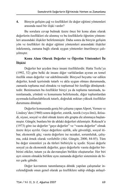 Turkish Journal of Social Research - Eski Sayılar - Türkiye Sosyal ...