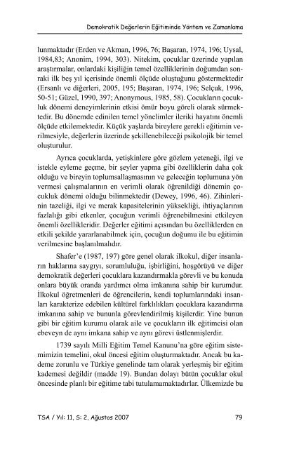 Turkish Journal of Social Research - Eski Sayılar - Türkiye Sosyal ...