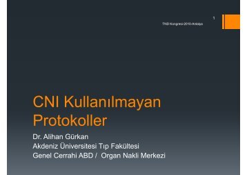 CNI KullanÄ±lmayan Protokoller