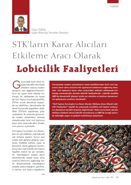 STK'larÄ±n Karar AlÄ±cÄ±larÄ± Etkileme AracÄ± Olarak Lobicilik Faaliyetleri ...